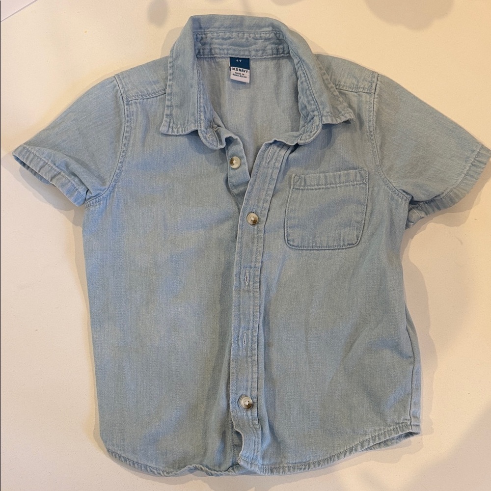 Old Navy Kids Sky Blue Button-Down Shirt